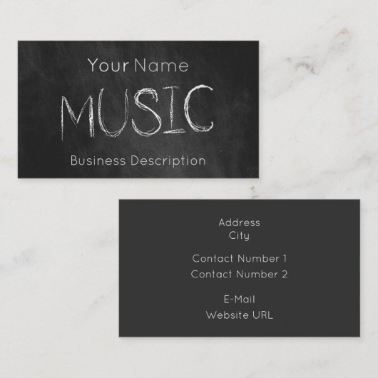 Carte de visite de la matière scolaire (Devant / Derrière)