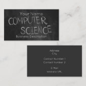 Carte de visite de la matière scolaire (Devant / Derrière)