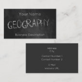 Carte de visite de la matière scolaire (Devant / Derrière)