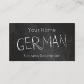 Carte de visite de la matière scolaire (Devant)