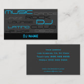 Carte de visite DE LA MEILLEURE QUALITÉ du DJ (Devant / Derrière)