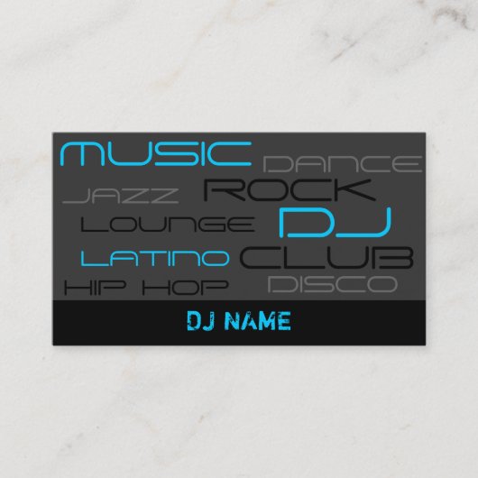 Carte de visite DE LA MEILLEURE QUALITÉ du DJ (Devant)