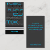 Carte de visite DE LA MEILLEURE QUALITÉ du DJ (Devant / Derrière)
