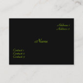 Carte de visite de la mode des hommes (Dos)