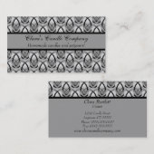 Carte de visite de la mode, gris délicat (Devant / Derrière)
