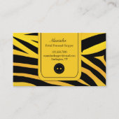 Carte de visite de la mode Tiger rayures (Devant)