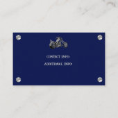 Carte de visite de la moto noir et bleu (Dos)