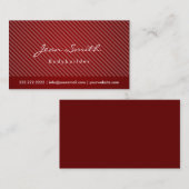 Carte de visite de la musculation moderne Red Stri (Devant / Derrière)