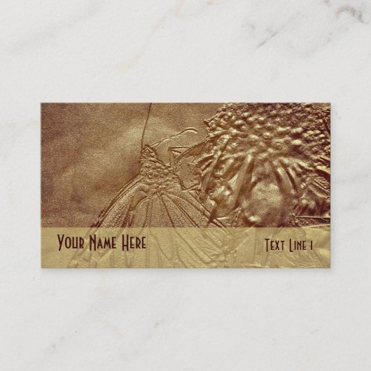 Carte de visite de la nature des papillons Sepia (Devant)