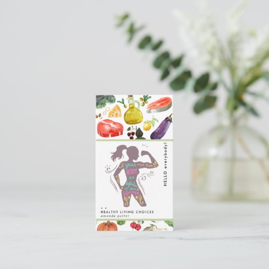 Carte de visite de la nutrition (Debout devant)