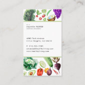 Carte de visite de la nutrition (Dos)