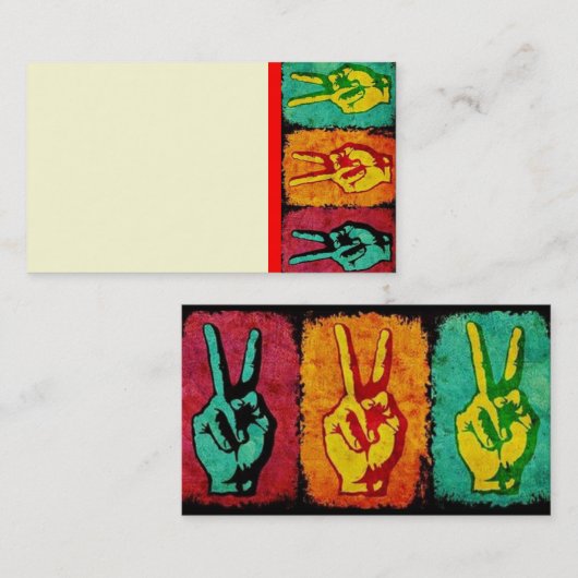 Carte de visite de la paix (Devant / Derrière)