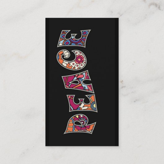 Carte de visite de la paix (Dos)