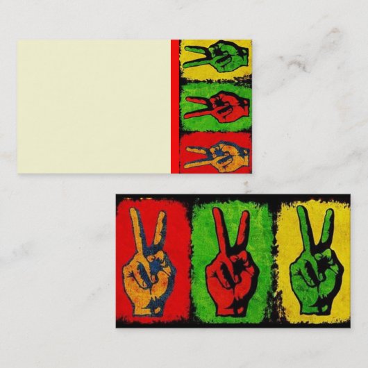 Carte de visite de la paix (Devant / Derrière)