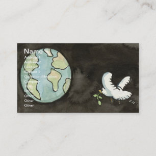 Carte de visite de la paix sur Terre