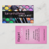 Carte de visite de la palette d'artistes rose pâle (Devant / Derrière)