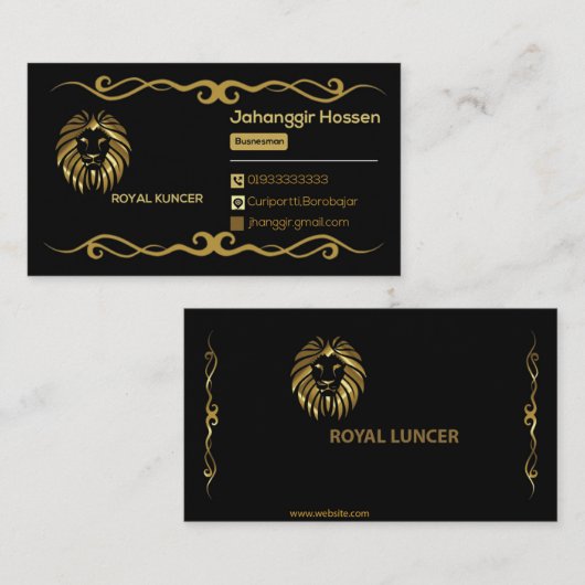 Carte de visite de la partialité (Devant / Derrière)