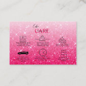 Carte de visite de la Parties scintillant rose mod (Devant)