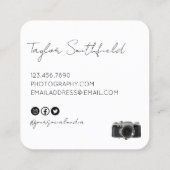 Carte de visite de la photographie de caméra de fi (Dos)