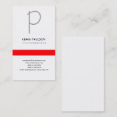 Carte de visite de la photographie rouge blanc gri (Devant / Derrière)