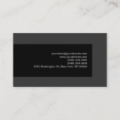 Carte de visite de la photographie rouge noir gris (Dos)