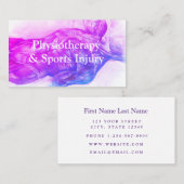 Carte de visite de la physiothérapie et des blessu (Devant / Derrière)