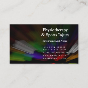 Carte de visite de la physiothérapie et des blessu