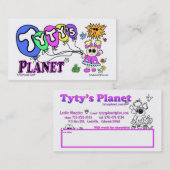 Carte de visite de la planète de Tyty (Devant / Derrière)
