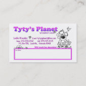 Carte de visite de la planète de Tyty (Dos)