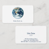 Carte de visite de la planète Terre (Devant / Derrière)