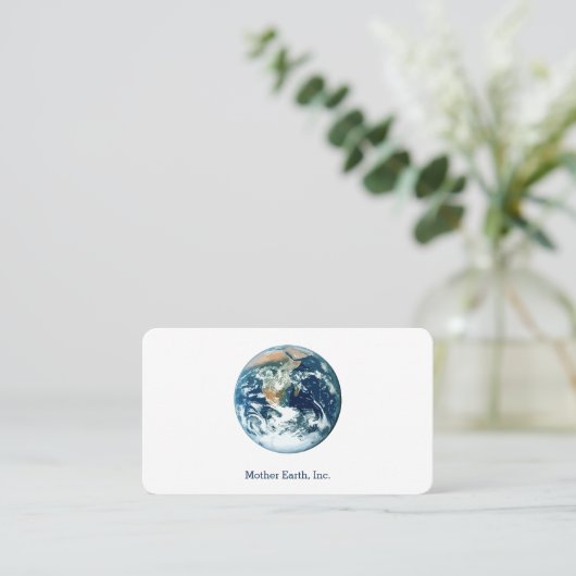 Carte de visite de la planète Terre (Debout devant)