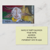 CARTE DE VISITE DE LA PLANIFICATION DE LA FÊTE DES (Devant / Derrière)