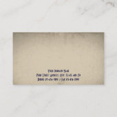 Carte de visite de la police (Dos)