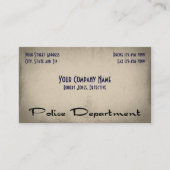Carte de visite de la police (Devant)