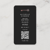 Carte de visite de la porte rose pastel du moniteu (Dos)