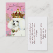 Carte de visite de la princesse White Poodle (Devant / Derrière)