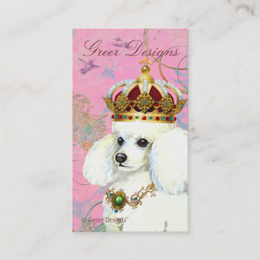 Carte de visite de la princesse White Poodle (Devant)