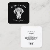 Carte de visite de la promenade des chiens (Devant / Derrière)