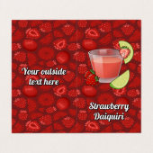 Carte de visite de la recette de fraise Daiquiri (Extérieur déplié)