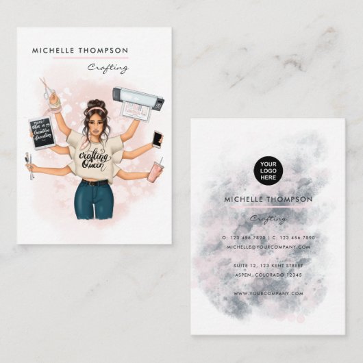 Carte de visite de la reine d'art (Devant / Derrière)