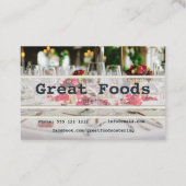 Carte de visite de la restauration (Dos)