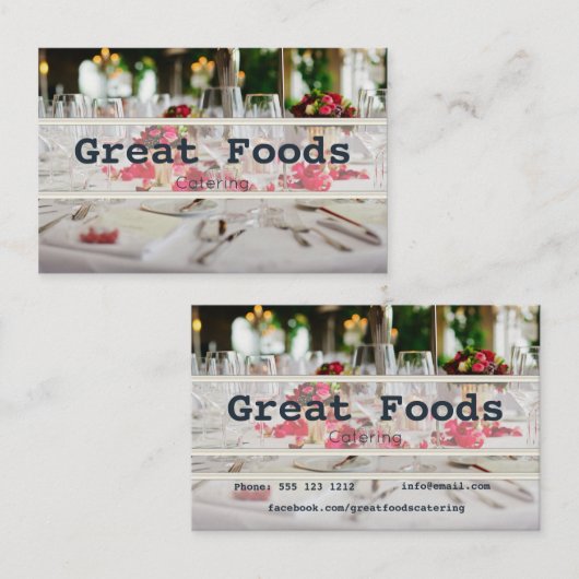 Carte de visite de la restauration (Devant / Derrière)