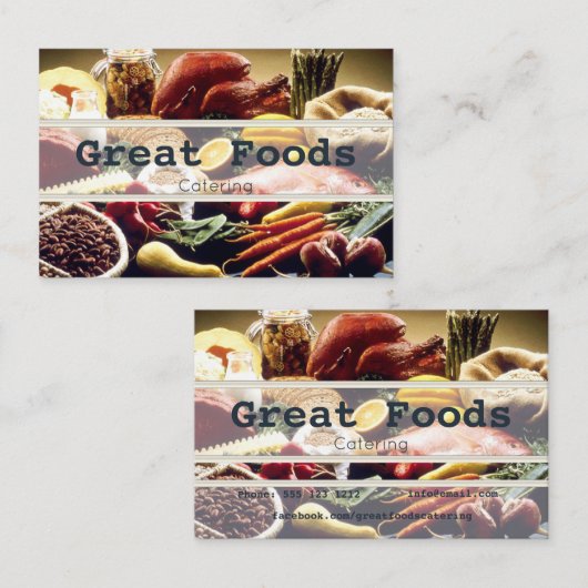 Carte de visite de la restauration (Devant / Derrière)