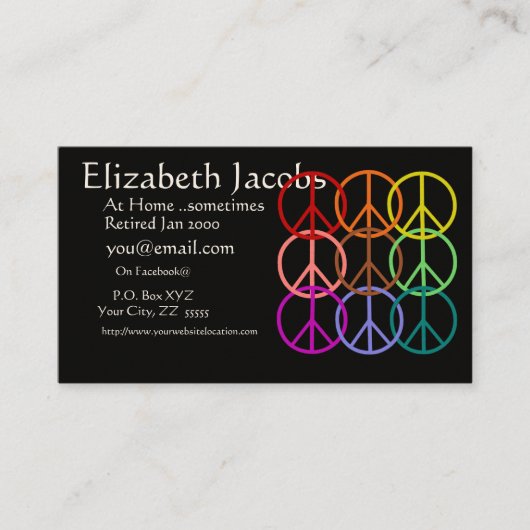 Carte de visite de la retraite de la baby boomer (Devant)