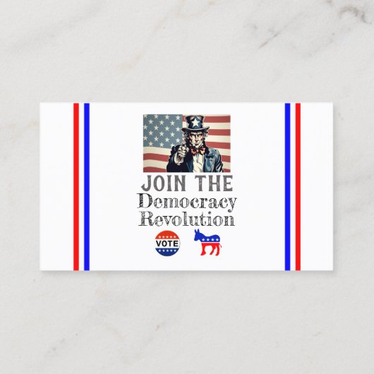 Carte de visite de la révolution démocratique (Dos)