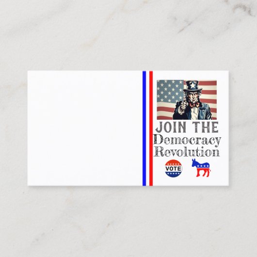 Carte de visite de la révolution démocratique (Devant)
