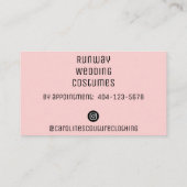 Carte de visite de la robe de couture (Dos)