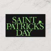 Carte de visite de la Saint-Patrick (Dos)
