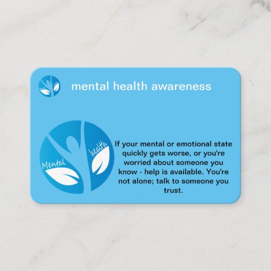 carte de visite de la sensibilisation à la santé m (Devant)