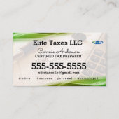 Carte de visite de la société de calcul de taxe ve (Devant)